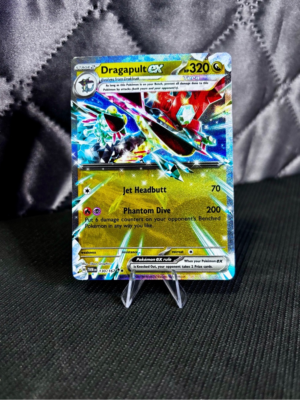 Pokemon Dragapult EX Holo Trading Card - TWM - NM